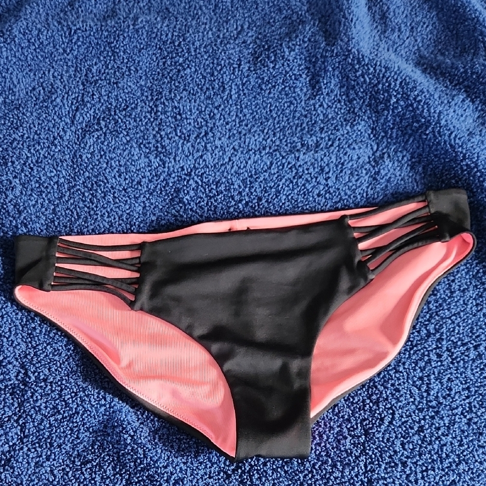 Black and Pink Women's Swim Bottom